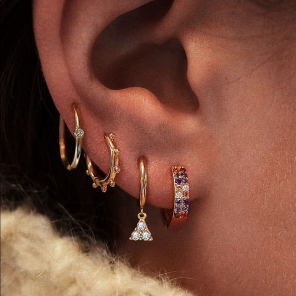 Hoops earrings set